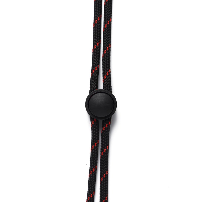 YOUOWO Adjustable Neck Woven Circular Lanyard For Keys id Badges Holders,Black with Red Pattern Lanyards For Office Pen Cell Phones USB Sticks Whistles Ipod (5 Pack Black) - Image 5